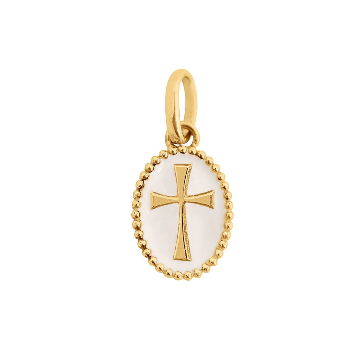gigiCLOZEAU cross resin pendant white
