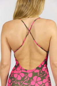 Benoa Swim | Cross Back Romper 3" - Pupukea Pink