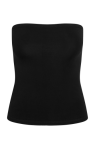 Indah flax solid long tubetop w/low back neck indah silver rhinestones