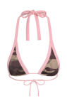 Indah zeenah printed contrast trim triangle top